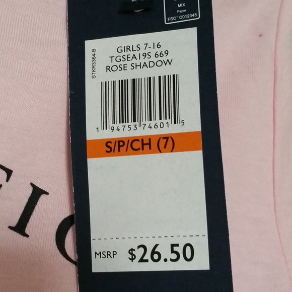 Girls Tommy Hilfiger NEW T-Shirt  size S(7) NEW - Picture 3 of 6